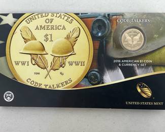 2016 American $1 Coin, and Currency Code Talkers Set