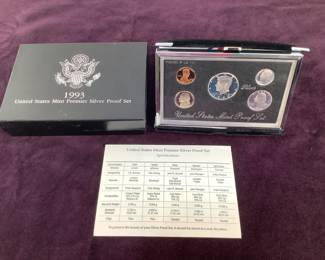 1993 US Mint Premier Silver Proof Set.
