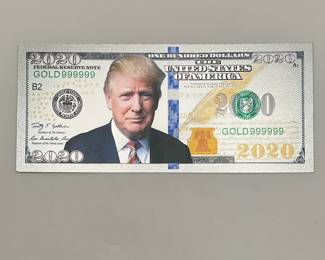 24K Gold Layered "2020" Donald Trump Note.
