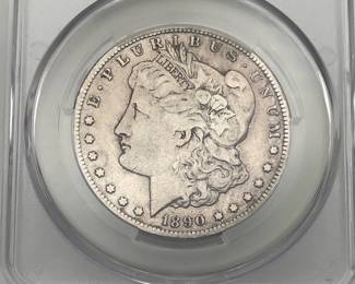 1890-CC Morgan Dollar, graded VG Details by CAC. Cleaned.