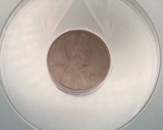 1917-D Lincoln Wheat Penny, graded EF 40 by ANACS.