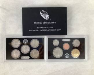 2017 US Mint 225th Anniversary Enhanced Uncirculated Coin Set.