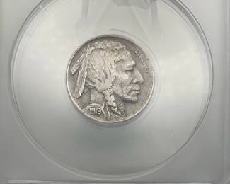 1919-S Buffalo Nickel, graded VF 35 Details by ANACS. Corroded. Acid Treated.