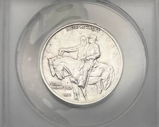 1925 Stone Mountain Commemorative Half Dollar, graded AU 55 Details by ANACS.