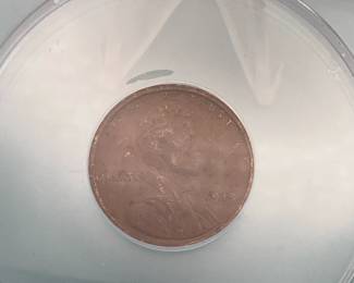 1919 Lincoln Wheat Cent, graded EF 40 Details by ANACS. Cleaned. Scratched.