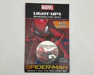 Marvel Light-Ups Illuminating Coin Series Spider-Man Limited to 50,000 coins worldwide!
