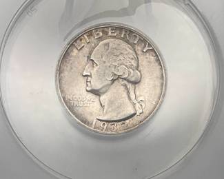 1932-D Washington Quarter, graded VF 30 Details by ANACS. Cleaned.