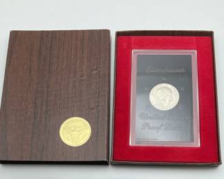 1973 Proof Eisenhower Silver Dollar. 40% silver.