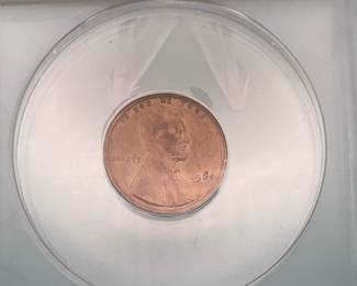 1925 Lincoln Wheat Penny, graded F 12 Details by ANACS. Corroded. Cleaned. Scratched.