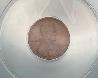 1919-D Lincoln Wheat Penny, graded EF 40 Details by ANACS.