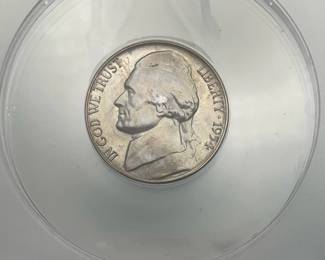 1954 Jefferson Nickel, graded PF 67 by ANACS. Proof.