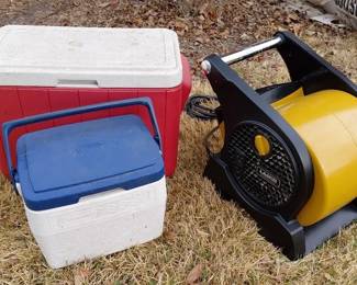 Cooling Off Bundle 2 Coolers and a High Velocity Utility Fan