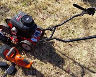 Gas Powered Edget with Battery Powered Hedge Trimmer