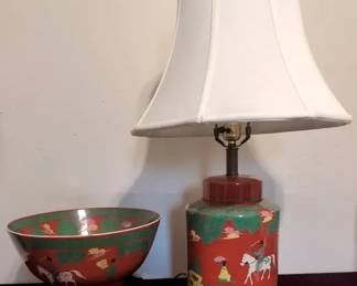 Chinese Style Decor Bowl And Lamp