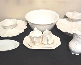 Collection Of White Porcelain And Ceramic Serving Dishes