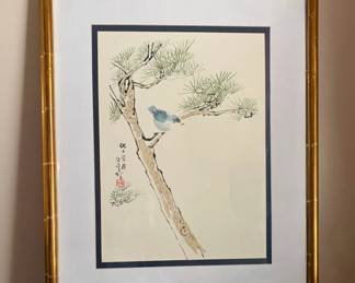 Framed Japanese Woodblock Print