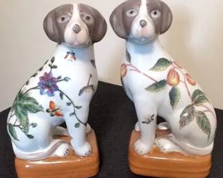Vintage Chinese Ceramic Dog Figurines