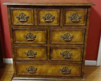 Vintage 8 Drawer Wooden Dresser