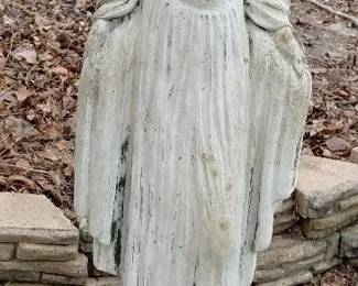 Yard Art Girl On Stand