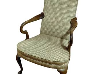 Vintage Wooden Cushioned Arm Chair