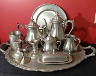 Vintage Ornate Serving Tray Set