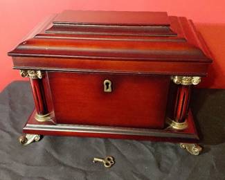 Vintage Bombay Co. Mirrored Wooden Jewelry Box