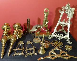Collection Of Oriental and Brass Themed Decorative Items