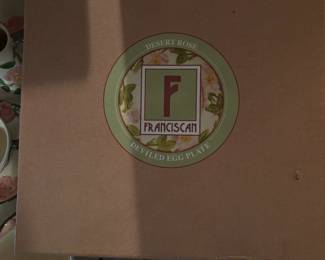 Franciscan Desert Rose deviled egg platter