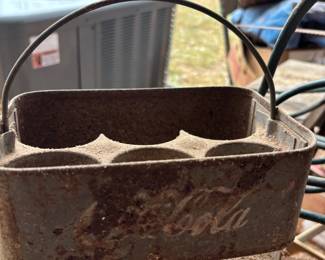 Vintage metal coca cola carrier