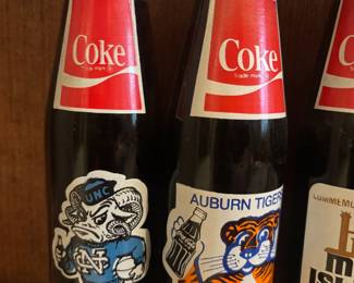 Coke commemorative bottles - UNC Chapel Hill Tarheels, Auburn Tigers