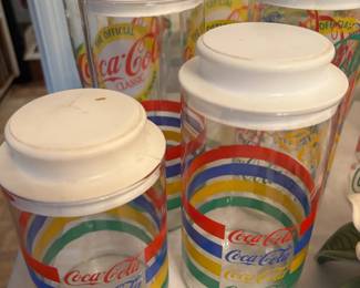 Coca cola glass canisters