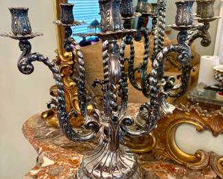 Sterling silver candelabra call Donna 850-516-2425