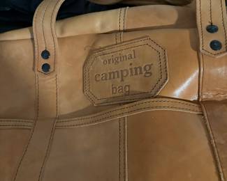 Leather Tote original camping bag