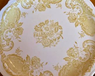 SYRACUSE CHINA yellow green $15 ea 
5 plates