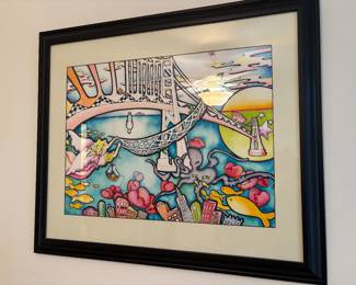 Original Art  by Hart Golden Gate Bridge 32” x 27” $300