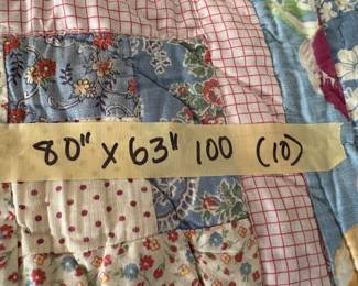 #10 Quilt
80” x 63”
$100
Call Donna 850-516-2425