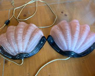 Original Art Deco Glass And Metal Sconces Lamp $300