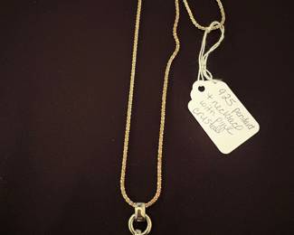 925 Pink Crystal Pendant $100