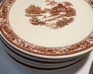  Brown Transferware Vista 