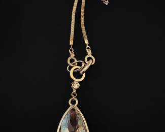 Large Crystal Necklace $60