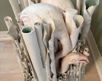 Rare Sherry Haxton Flamingos  Ceramic Sculpture! Call Donna Moore at 850-516-2425 