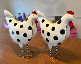 MACKENZIE-CHILDS Pair of Large Chickens $150 each
Call Donna 850-516-2425