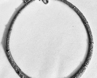 Premier Designs silver-tone rhinestone choker