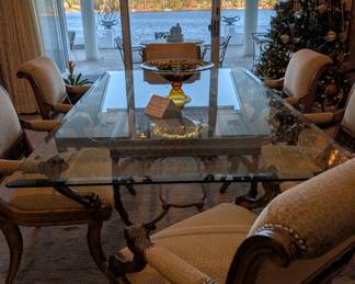 Eight Copeland Ferguson Regency Lionhead Armchairs in excellent condition.