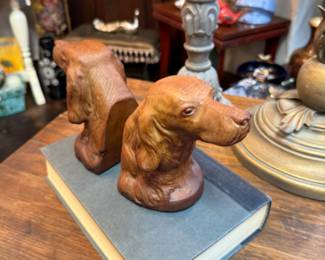 Vintage Irish Setter Dog Book ends