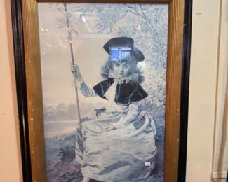 Framed Print in two tone black and gold frame