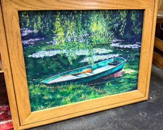 beautiful water landscape oil painting