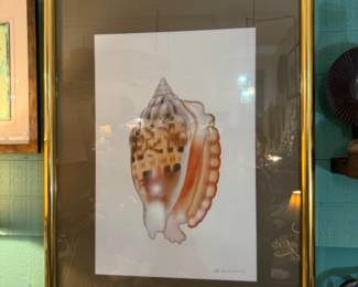 Large Vintage Shell Signed Print