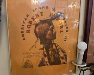 Native American framed advertisement print (Houston)