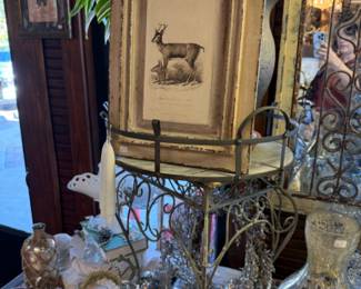 Beautiful deer art, silver Christmas decor